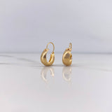 Candongas Ash 0.65gr / 1.3cm / Lineas Matizadas Oro Amarillo 18K #