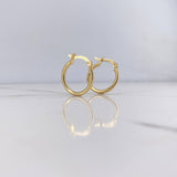 Candongas Jass 1.75gr / 2cm / Lisa Oro Amarillo 18K #