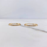Candongas Aro 1gr / 2cm / Diamantadas Oro Amarillo 18K #