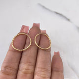 Candongas Aro 1gr / 2cm / Diamantadas Oro Amarillo 18K #