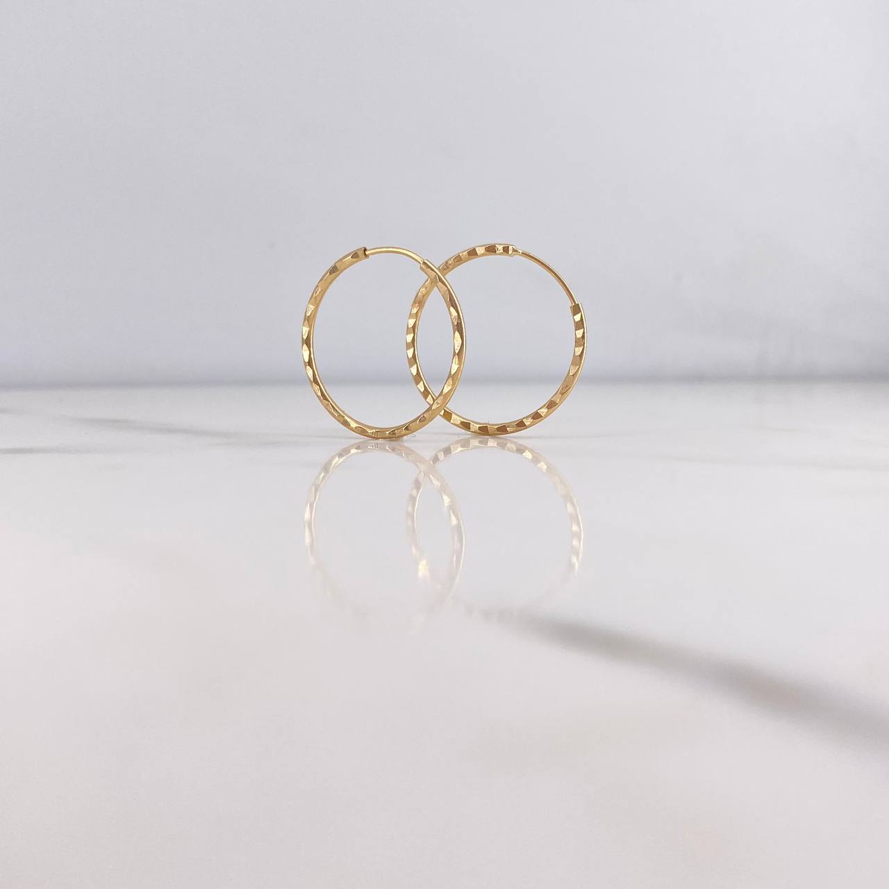 Candongas Aro 1gr / 2cm / Diamantadas Oro Amarillo 18K #