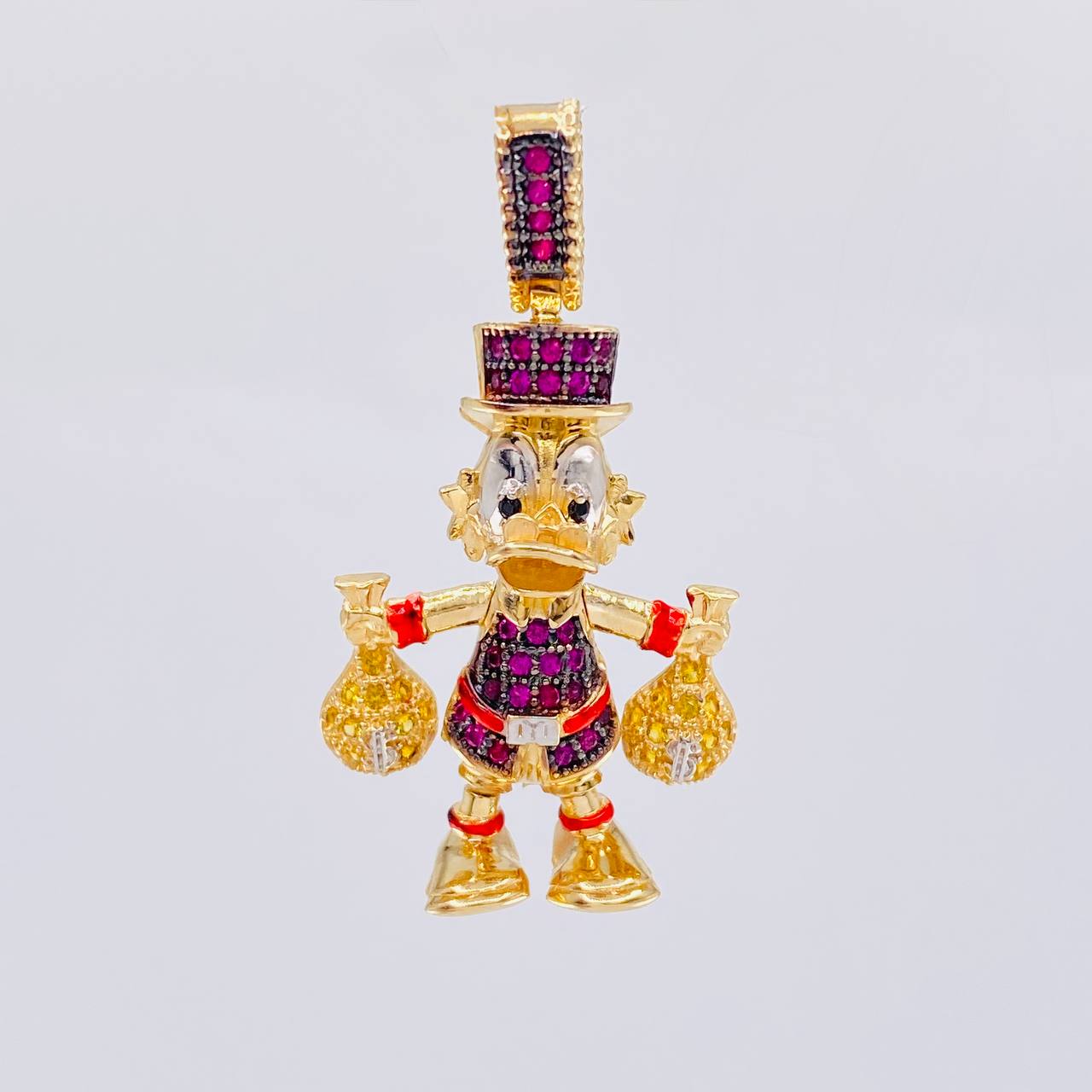 Dije Pato Bolsas Dinero 6.2g / 3.4cm Oro Amarillo 18K