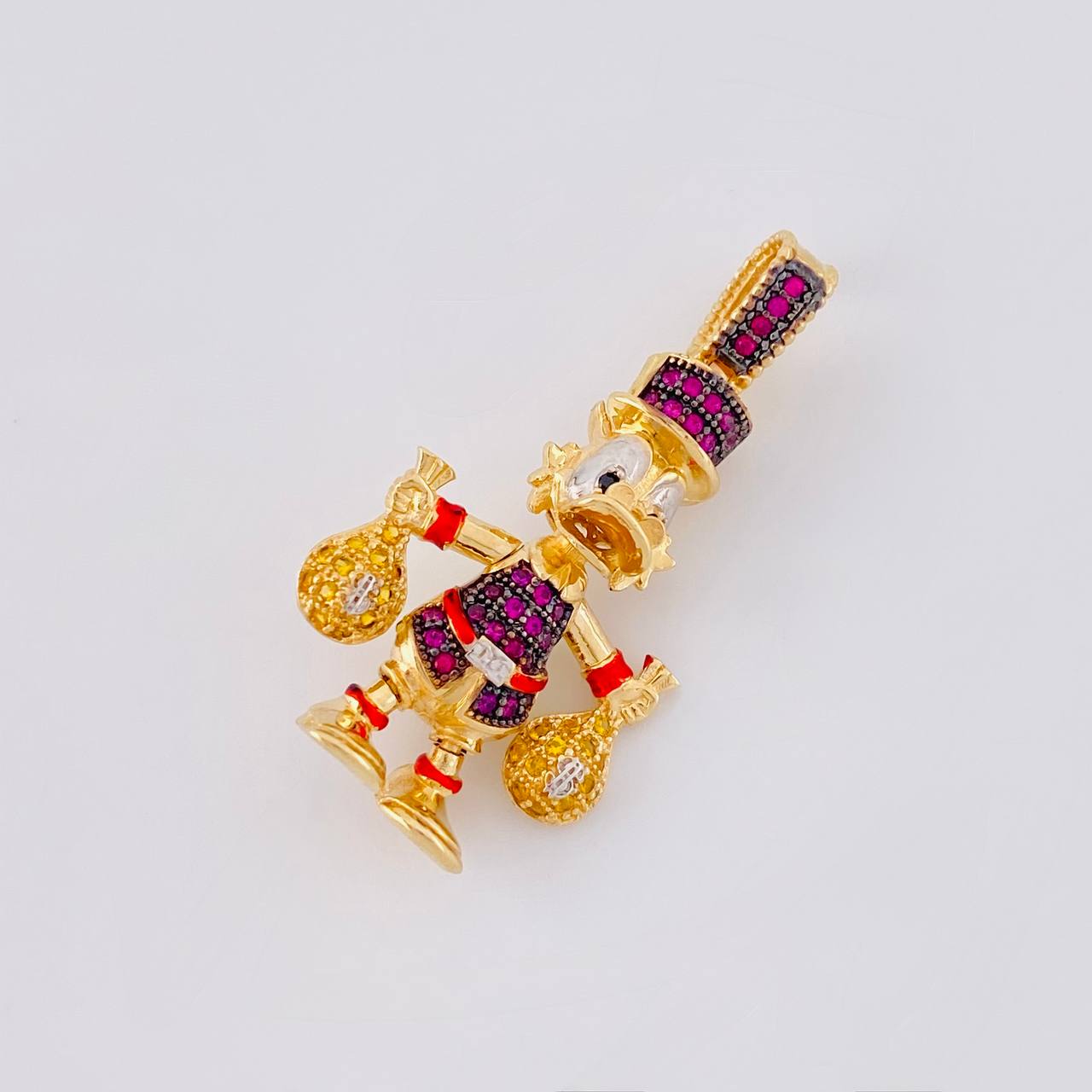 Dije Pato Bolsas Dinero 6.2g / 3.4cm Oro Amarillo 18K