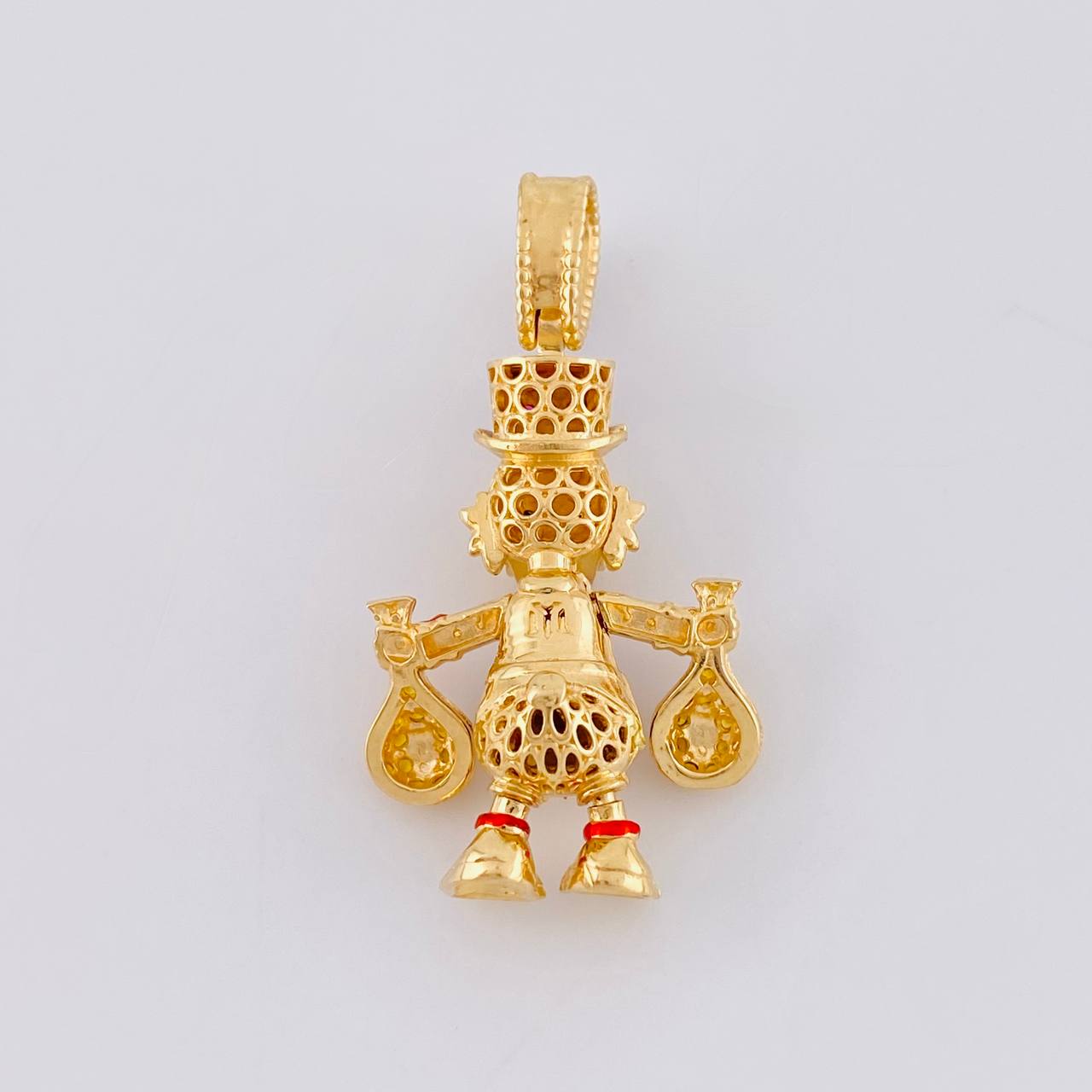 Dije Pato Bolsas Dinero 6.2g / 3.4cm Oro Amarillo 18K