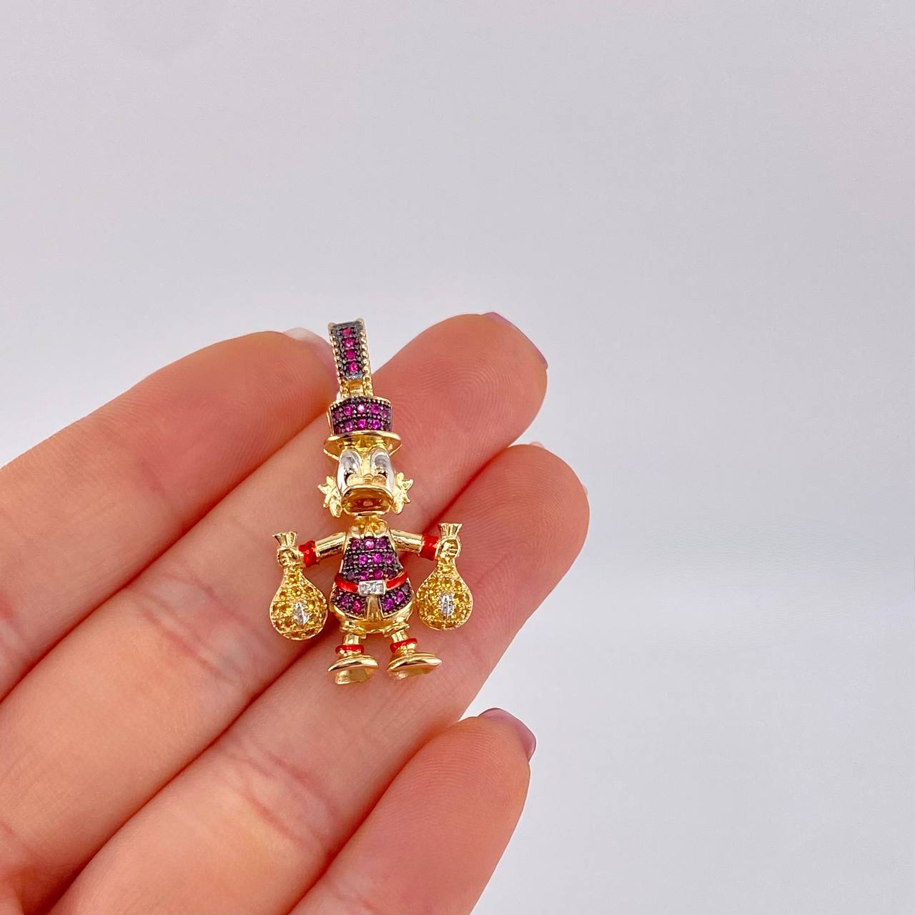 Dije Pato Bolsas Dinero 6.2g / 3.4cm Oro Amarillo 18K