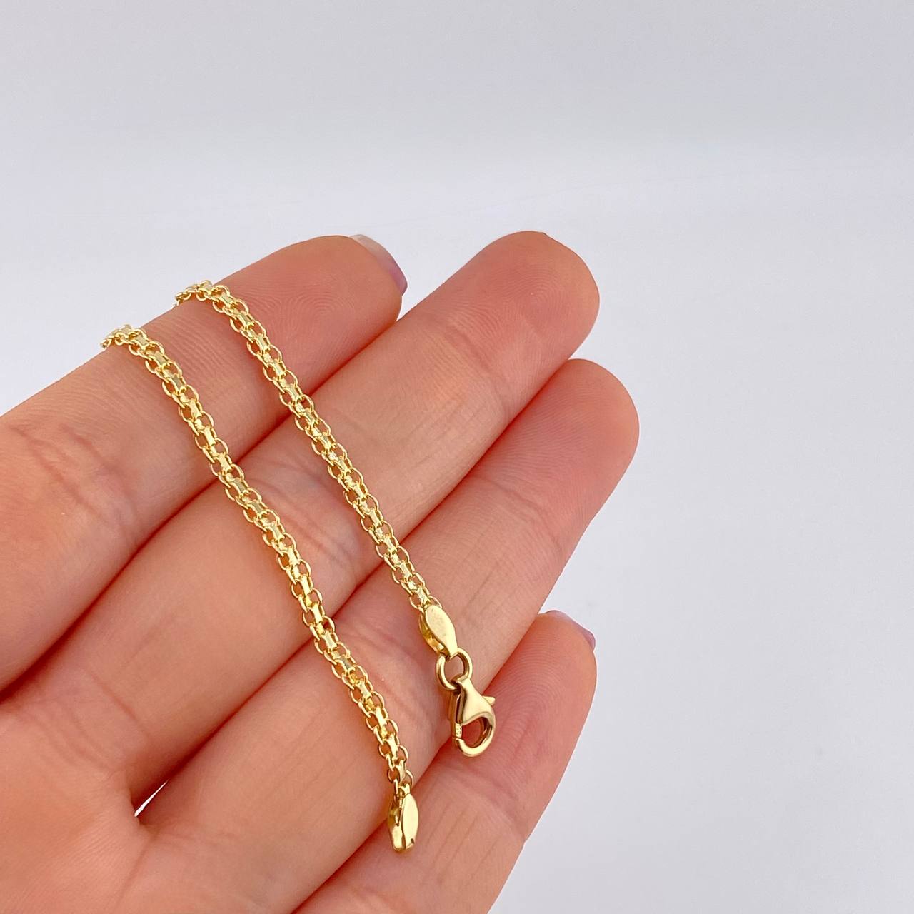 Pulso Chino 2.95g / 17.2cm / 2.4mm Oro Amarillo 18K