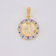 Dije Virgen de la Milagrosa 2.5g / 2.3cm Dos Oros Amarillo Blanco 18K