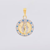 Dije Virgen de la Milagrosa 2.5g / 2.3cm Dos Oros Amarillo Blanco 18K