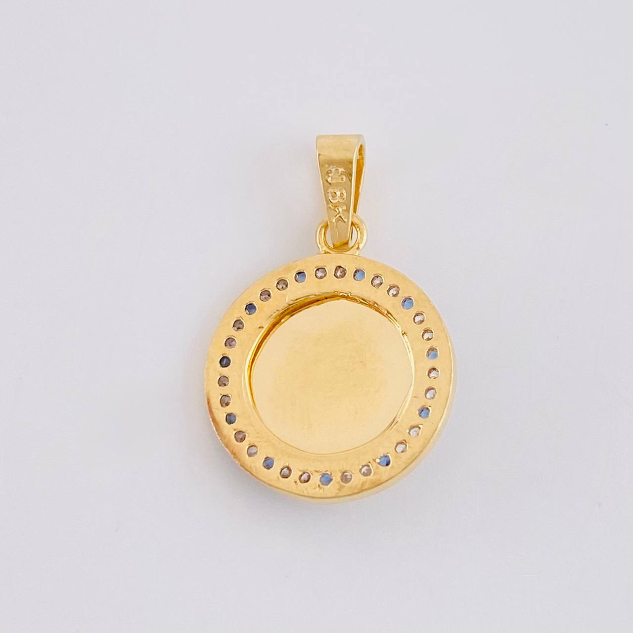 Dije Virgen de la Milagrosa 2.5g / 2.3cm Dos Oros Amarillo Blanco 18K