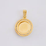 Dije Virgen de la Milagrosa 2.5g / 2.3cm Dos Oros Amarillo Blanco 18K