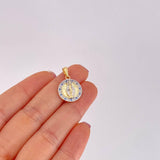 Dije Virgen de la Milagrosa 2.5g / 2.3cm Dos Oros Amarillo Blanco 18K