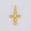 Dije Cruz Trebol 2.6g / 3.4cm Oro Amarillo 18K