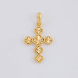 Dije Cruz Trebol 2.6g / 3.4cm Oro Amarillo 18K