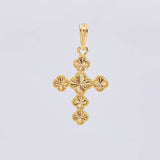Dije Cruz Trebol 2.6g / 3.4cm Oro Amarillo 18K