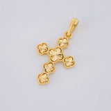 Dije Cruz Trebol 2.6g / 3.4cm Oro Amarillo 18K