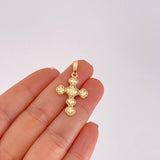 Dije Cruz Trebol 2.6g / 3.4cm Oro Amarillo 18K