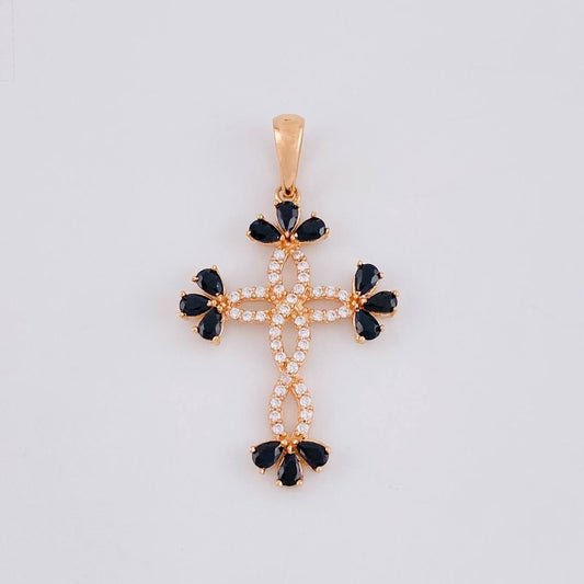 Dije Cruz Entrelazada 1.8g / 3.5cm Oro Rosa 18K