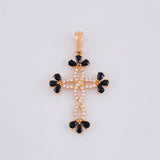 Dije Cruz Entrelazada 1.8g / 3.5cm Oro Rosa 18K
