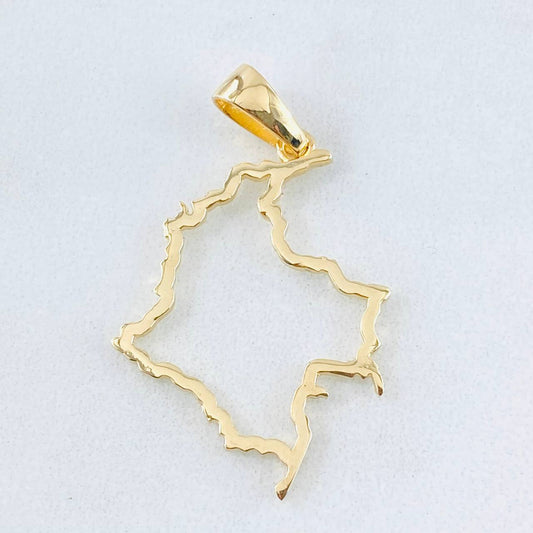 Dije Mapa Colombia 1.6gr / 3.5cm / Oro Amarillo 18K ©