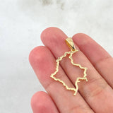 Dije Mapa Colombia 1.6gr / 3.5cm / Oro Amarillo 18K ©