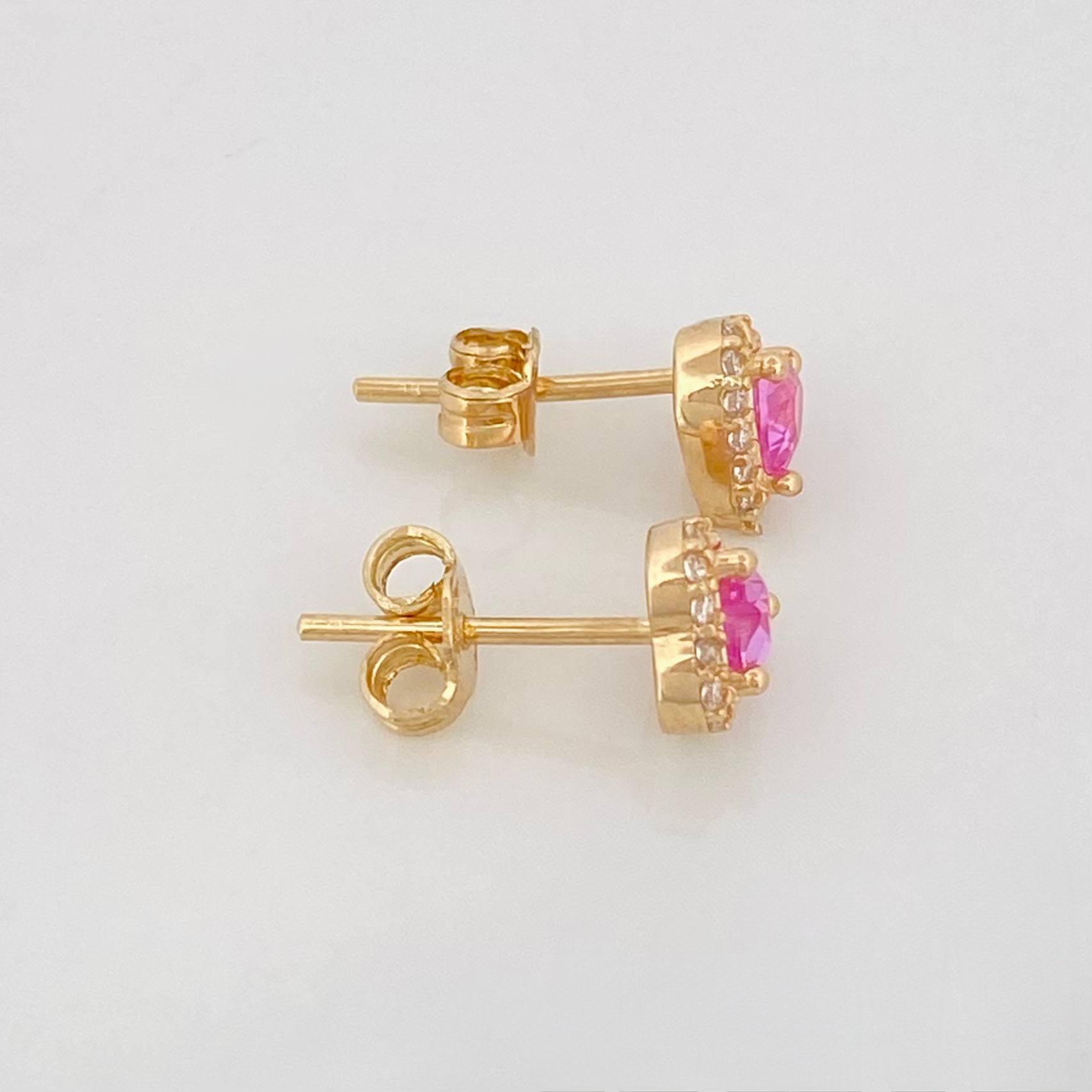 Topos Destello Corazon 1.6g / 6.97mm Oro Amarillo 18K