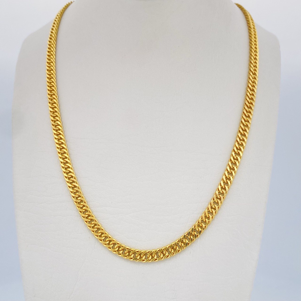Cadena Cubana Reticulada 12.85gr / 60cm / +3 Oro 18K $