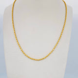 Cadena Militar 7.8gr / 60.5cm / +3 Oro 18K $