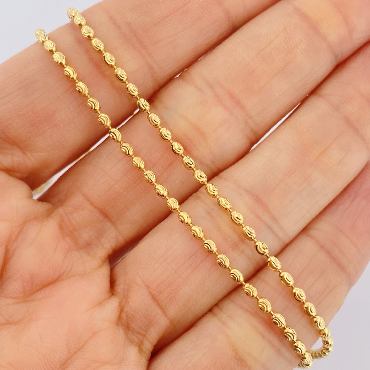 Cadena Militar 7.8gr / 60.5cm / +3 Oro 18K $
