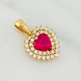 Dije Destello Corazon 2.2g / 2cm Oro Amarillo 18K