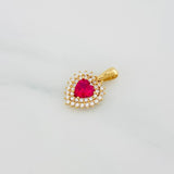 Dije Destello Corazon 2.2g / 2cm Oro Amarillo 18K