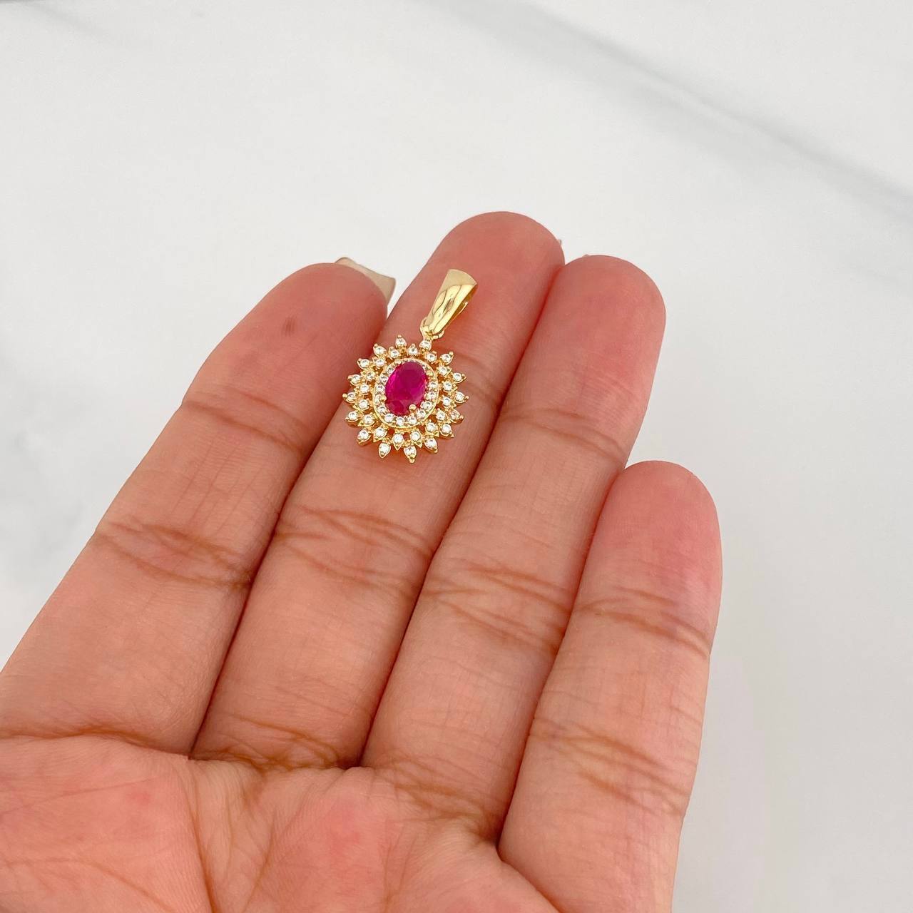Dije Destello 2.4g / 2.2cm Oro Amarillo 18K
