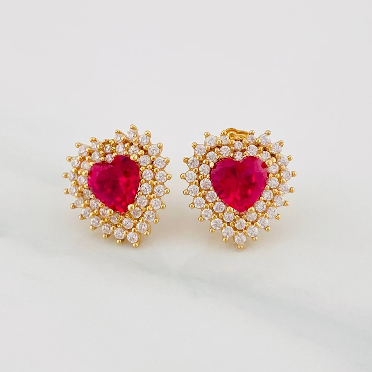 Topos Destello Corazon 4.05g / 12.6mm Oro Amarillo 18K