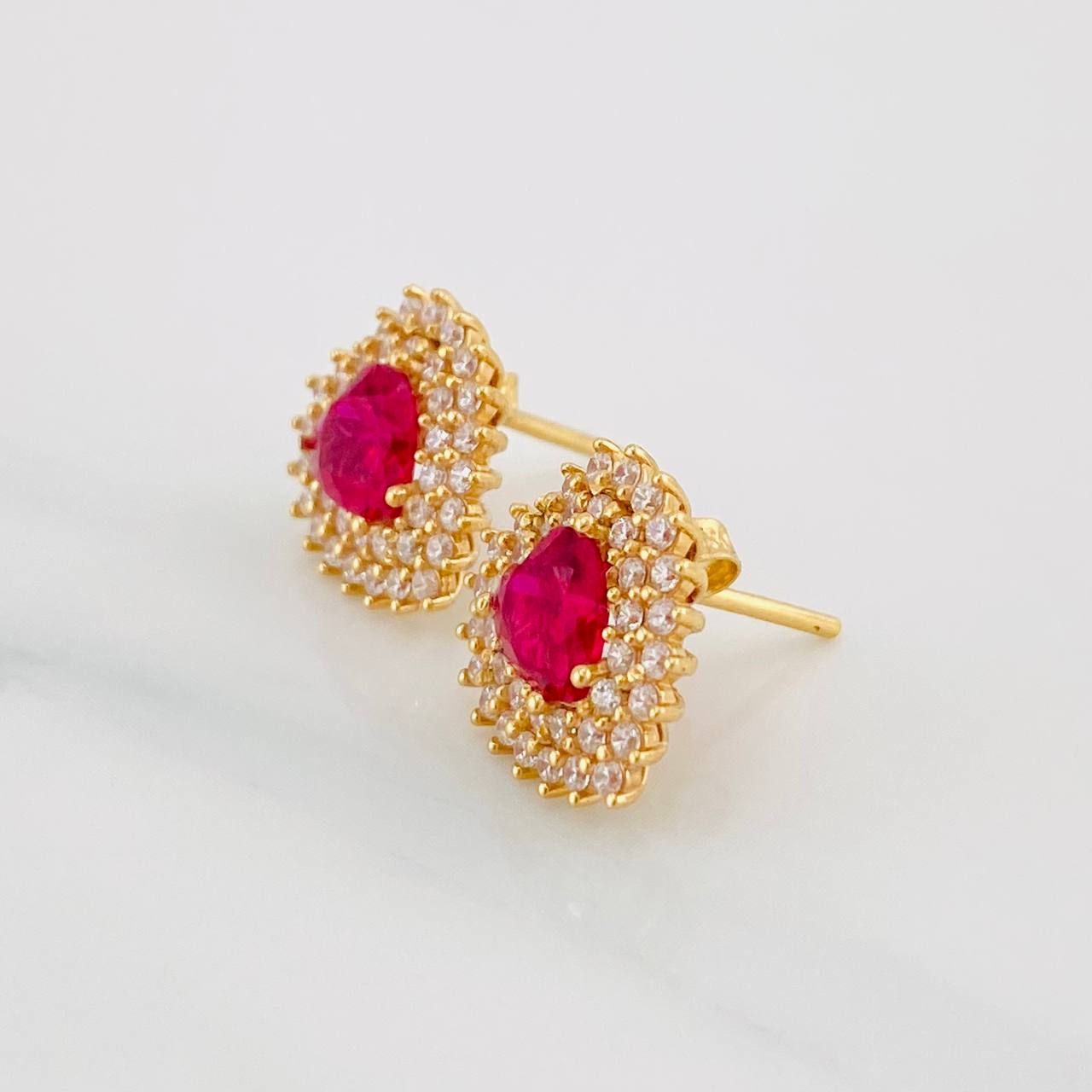 Topos Destello Corazon 4.05g / 12.6mm Oro Amarillo 18K