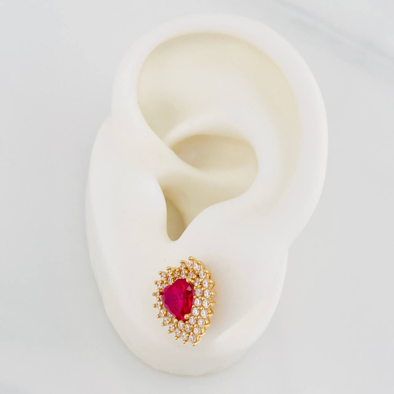 Topos Destello Corazon 4.05g / 12.6mm Oro Amarillo 18K