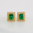 Topos Halo Cuadrado 2.5g / 7.2mm Oro Amarillo 18K