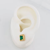 Topos Halo Cuadrado 2.5g / 7.2mm Oro Amarillo 18K