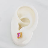 Topos Halo Cuadrado 2.55g / 7.1mm Oro Amarillo 18K