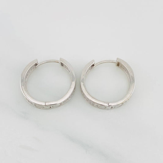 Candongas Tornillo 6.05g / 2.8cm Oro Blanco 18K