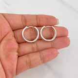 Candongas Tornillo 6.05g / 2.8cm Oro Blanco 18K