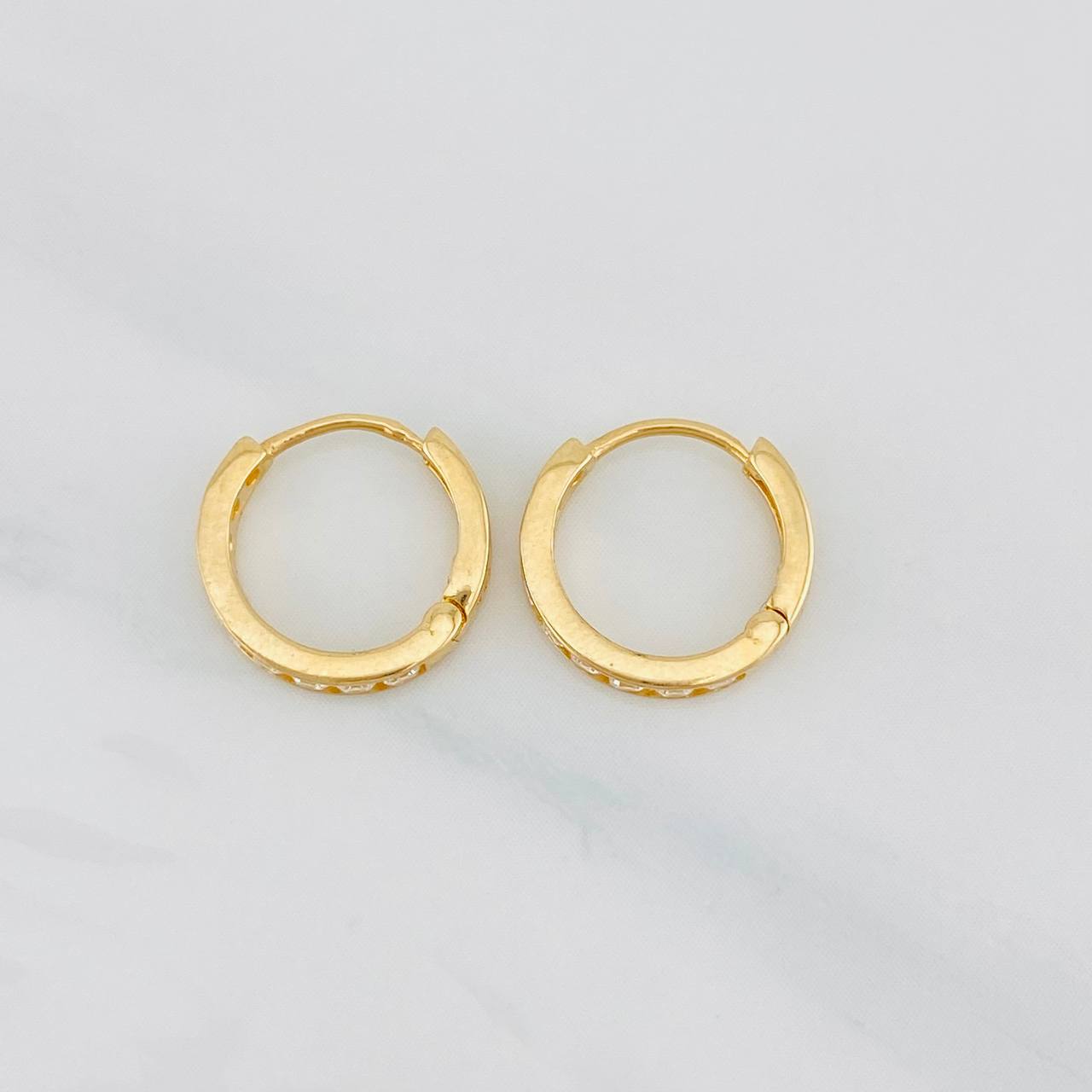 Candongas Carril 1.1g / 1cm Oro Amarillo 18K