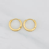 Candongas Carril 1.2g / 1cm Oro Amarillo 18K