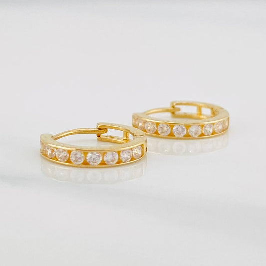 Candongas Carril 1.1g / 1cm Oro Amarillo 18K