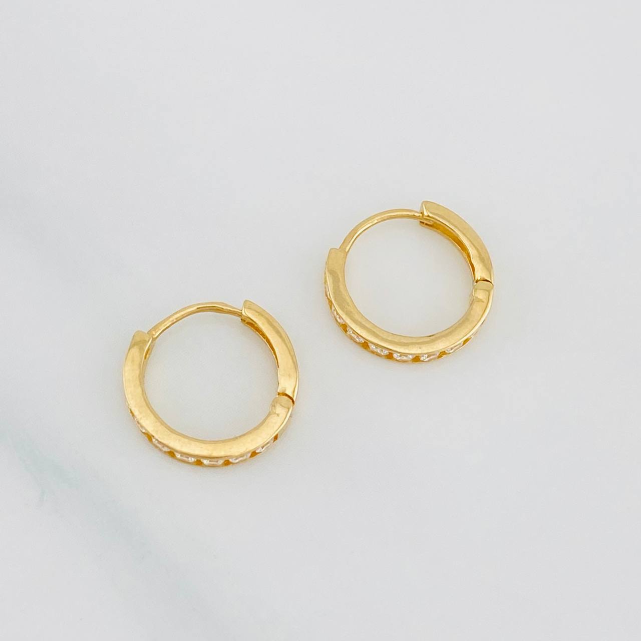 Candongas Carril 1.1g / 1cm Oro Amarillo 18K