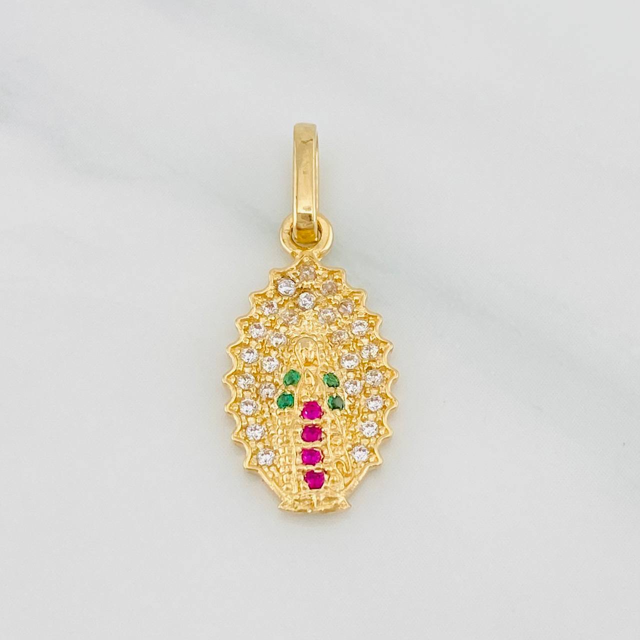 Dije Medalla Virgen Guadalupe 1.35g / 2.2cm Oro Amarillo 18K
