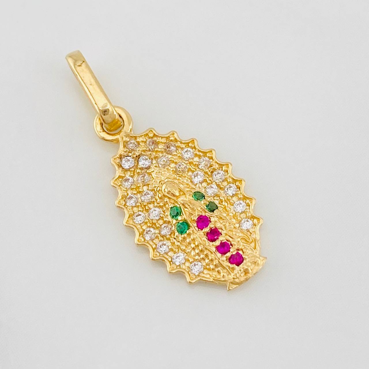 Dije Medalla Virgen Guadalupe 1.35g / 2.2cm Oro Amarillo 18K