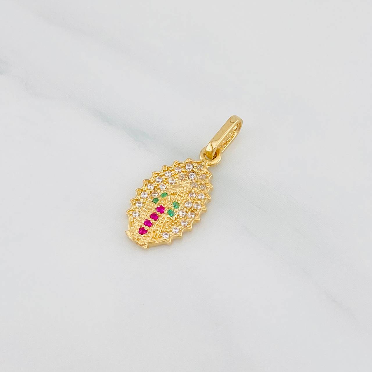 Dije Medalla Virgen Guadalupe 1.35g / 2.2cm Oro Amarillo 18K