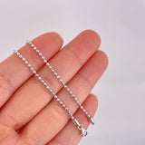 Cadena Militar Diamantada 8.35g / 60cm / 1.7mm Oro Blanco 18K