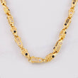 Cadena Rustica Cilindros Tridimensionales 54.3g / 65cm / 5.6mm Oro Amarillo 18K