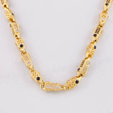 Cadena Rustica Cilindros Tridimensionales 54.3g / 65cm / 5.6mm Oro Amarillo 18K
