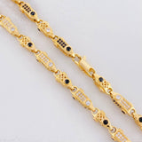 Cadena Rustica Cilindros Tridimensionales 54.3g / 65cm / 5.6mm Oro Amarillo 18K